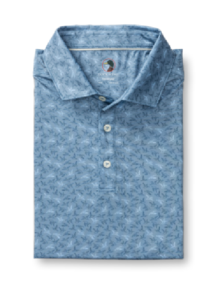 Longdrive Performance Polo in Chambray Blue