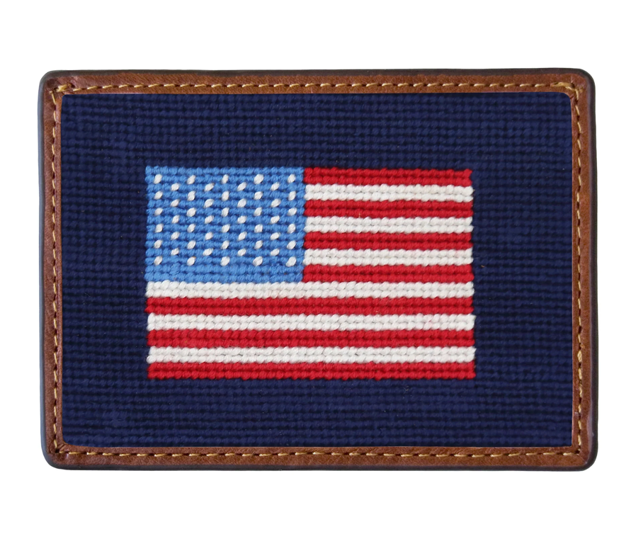 American Flag Card Wallet (Dark Navy)