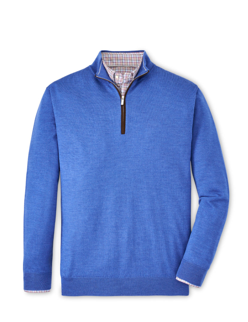 Suede Trim Quarter Zip