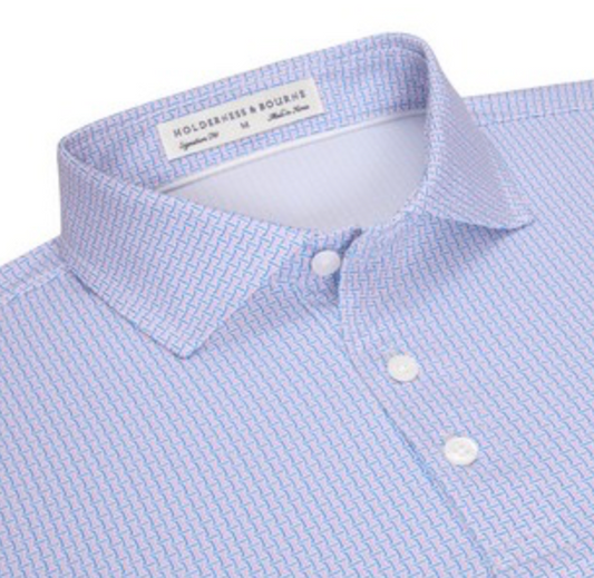 The Cromwell Shirt in Belmont and Horizon Blue