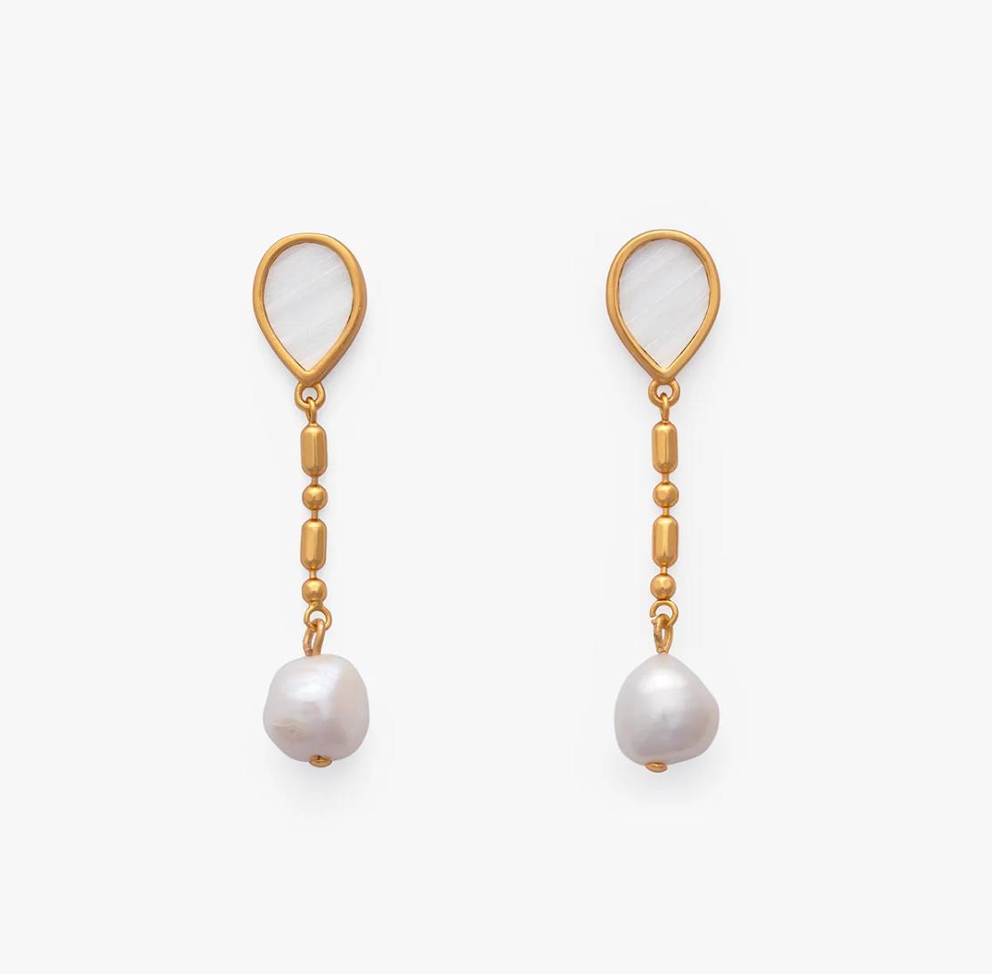 Brackish Blissful Pearl Drop Earrings