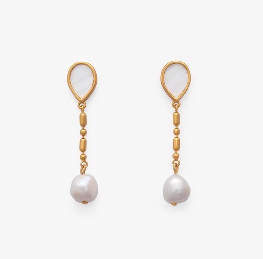 Brackish Blissful Pearl Drop Earrings