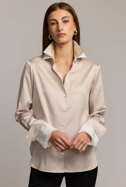 Margot Long Sleeve Satin Shirt