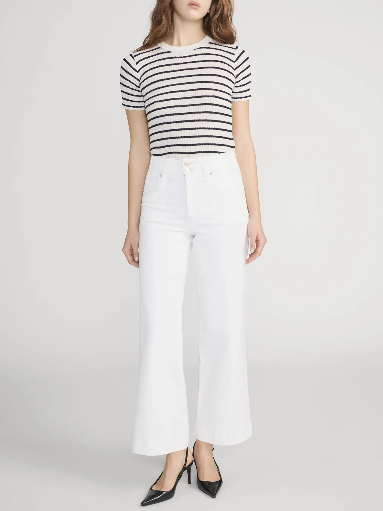 The Seamed Wide Trouser Crop in Au Natural Clean