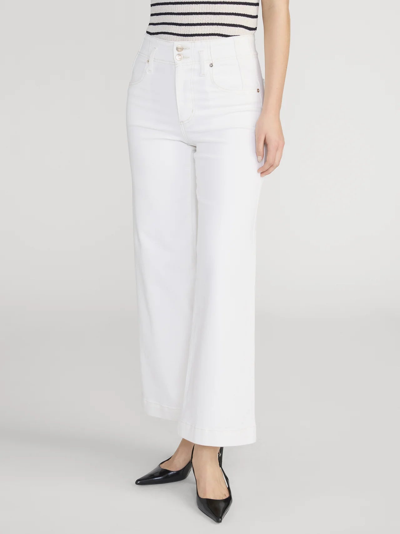 The Seamed Wide Trouser Crop in Au Natural Clean