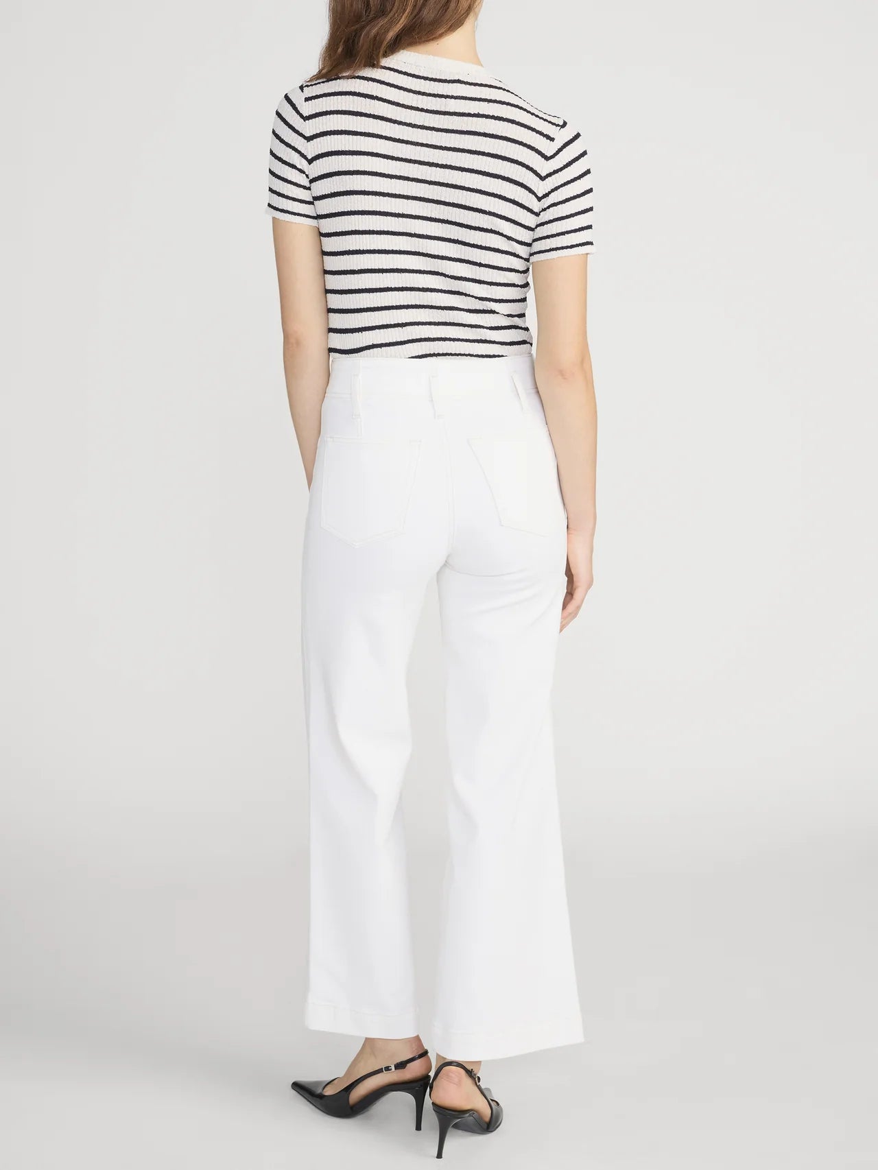 The Seamed Wide Trouser Crop in Au Natural Clean