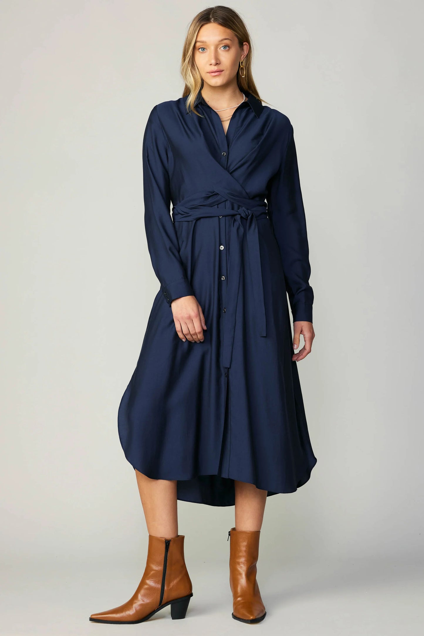 Navy Shirt Dress