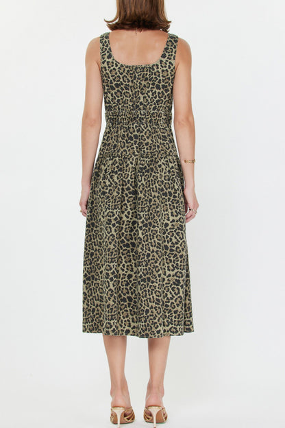 Button Front Midi Dress