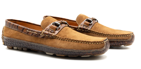 Monte Carlo Suede Horse Bit Loafers