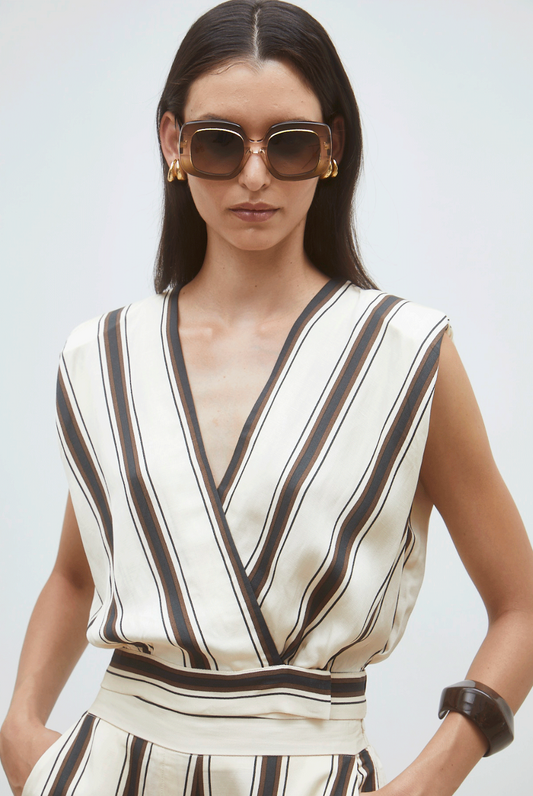 Loane Short Striped Top
