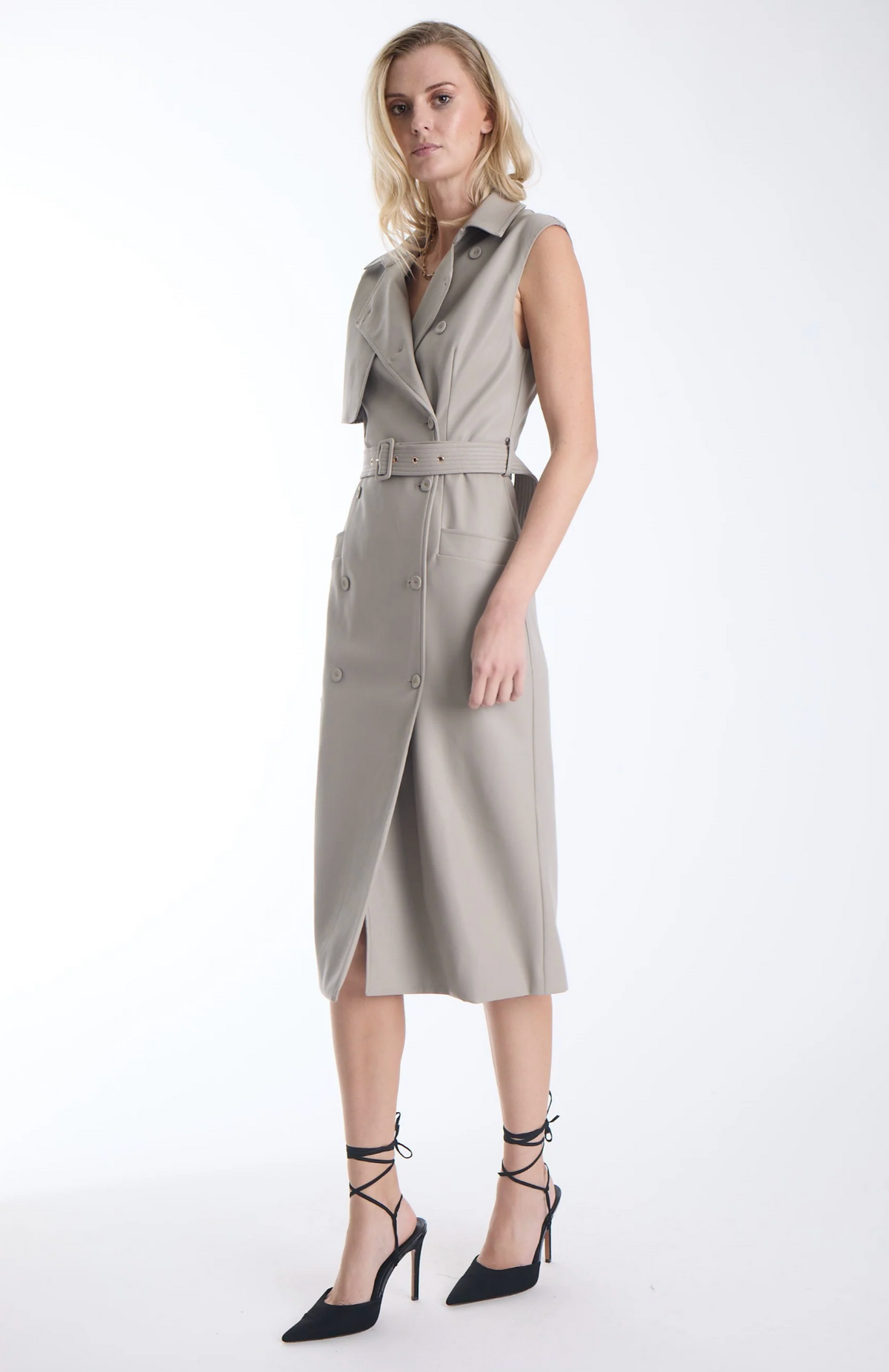Karina Grimaldi Mila Vegan Leather Dress