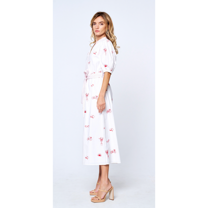 Embroidered Midi Dress