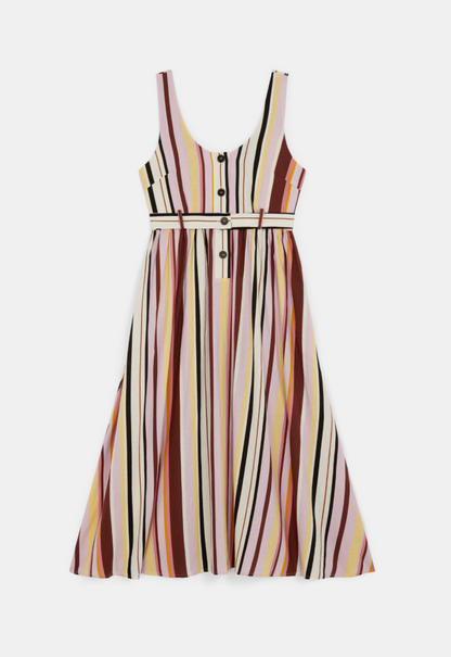 Carioca Dress in Long Flowing Stripes