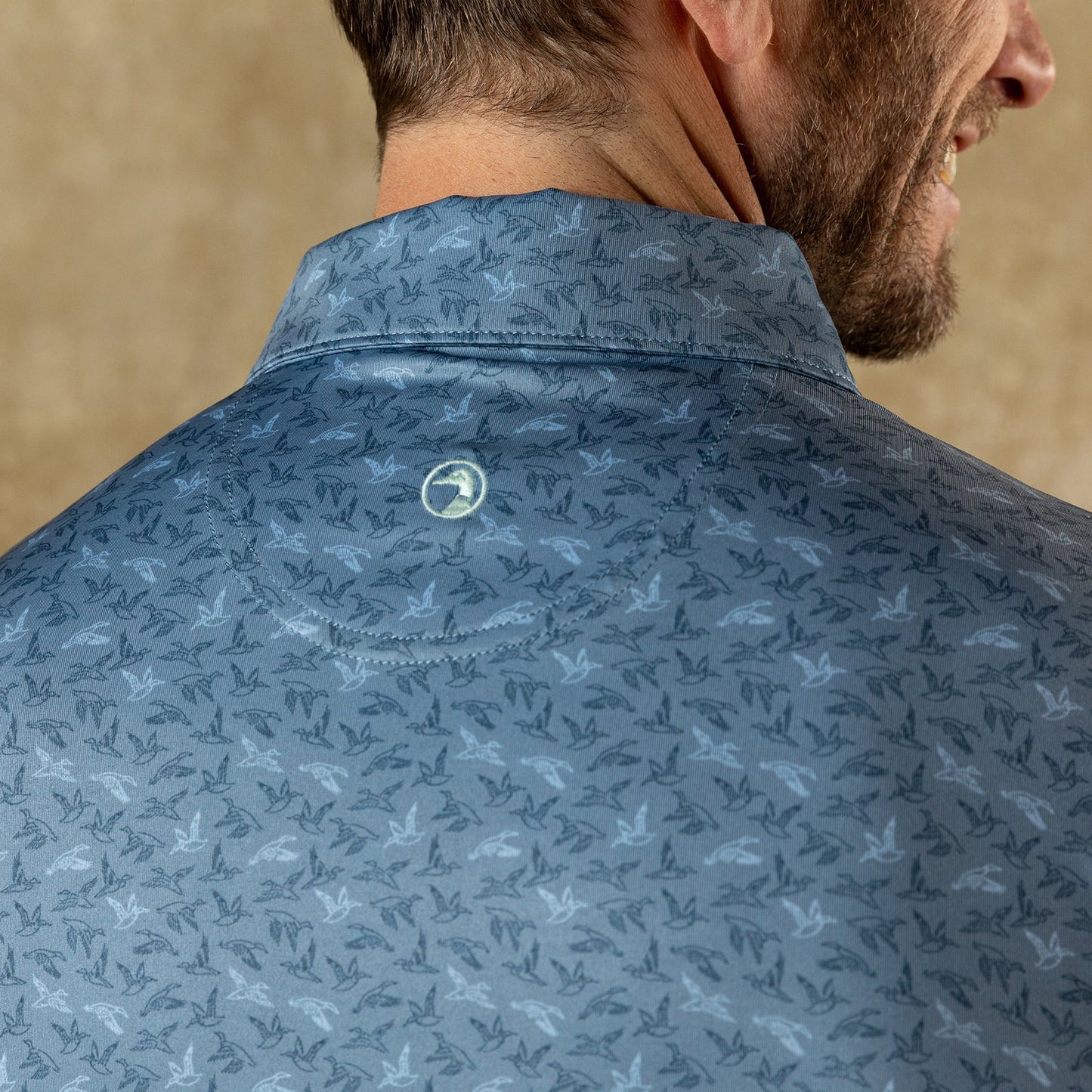 Longdrive Performance Polo in Chambray Blue