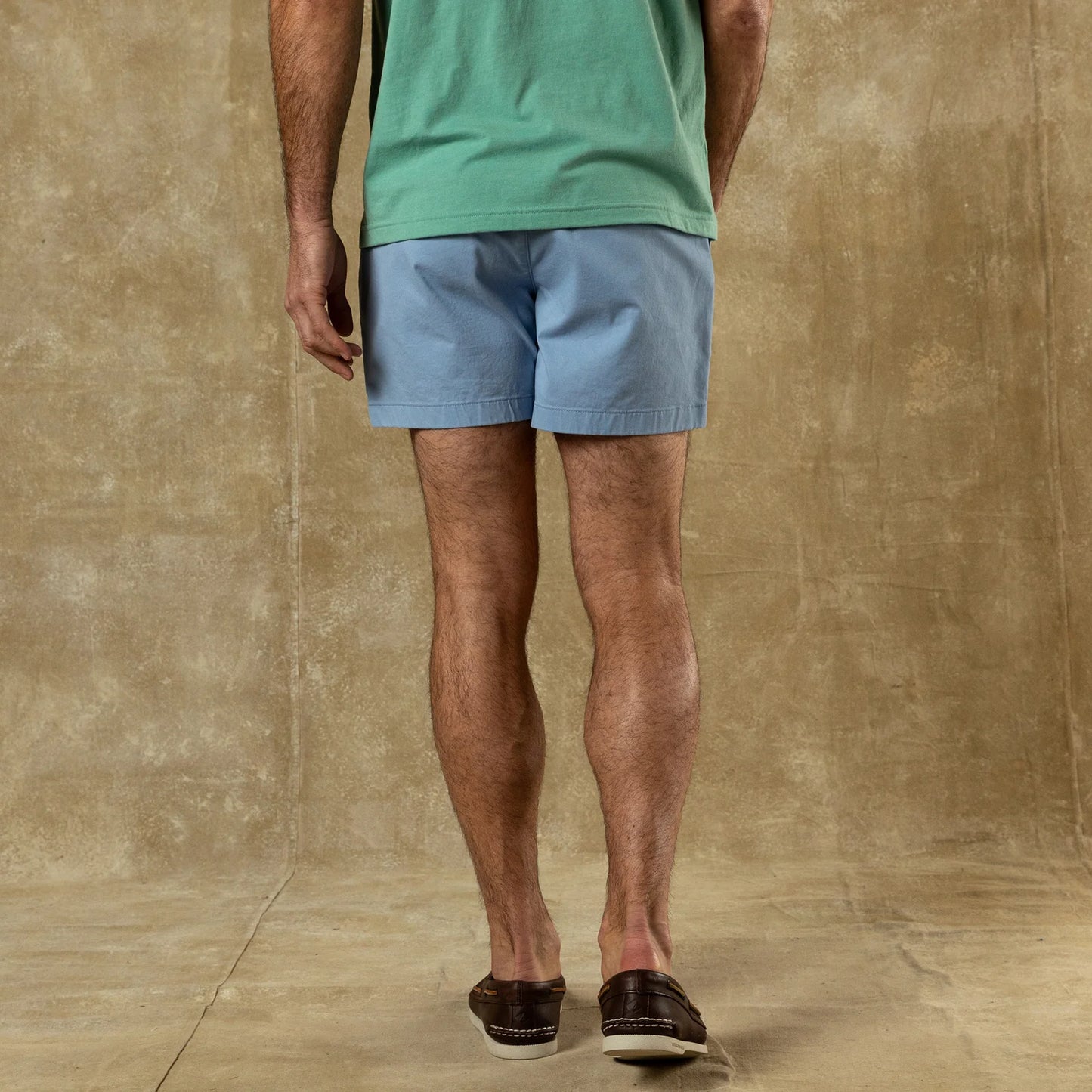 5" Gold School Chino Short in Chambray Blue