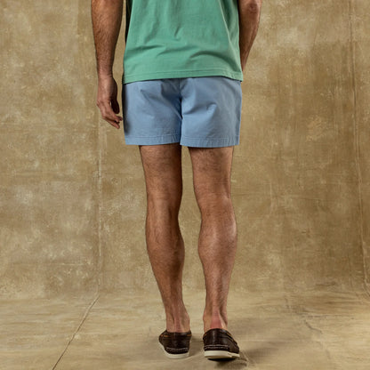 5" Gold School Chino Short in Chambray Blue