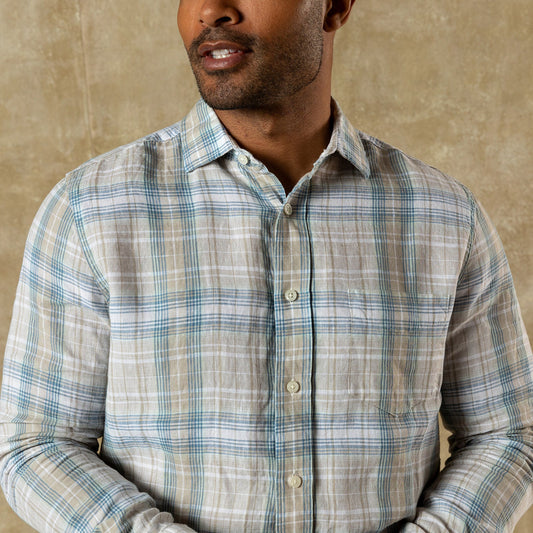 Linen Poplin Sport in Sandstone