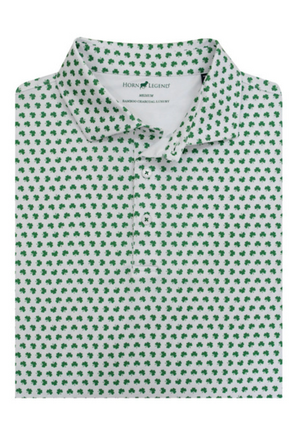 Clover Classic Performance Polo in White