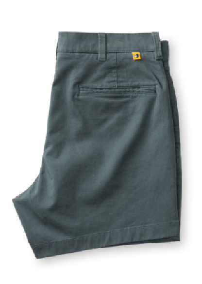 5" Gold School Chino Short in Stormy Blue