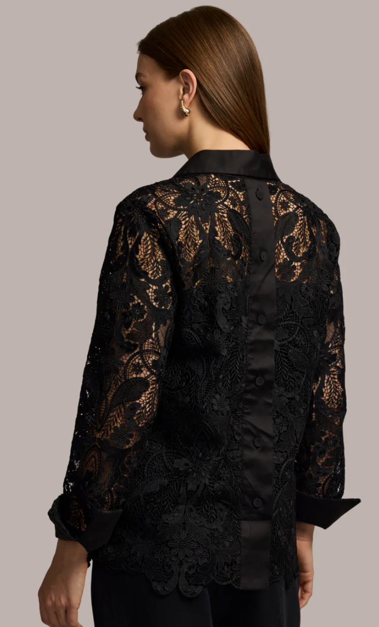 Aileen 3/4 Sleeve Lace Shirt