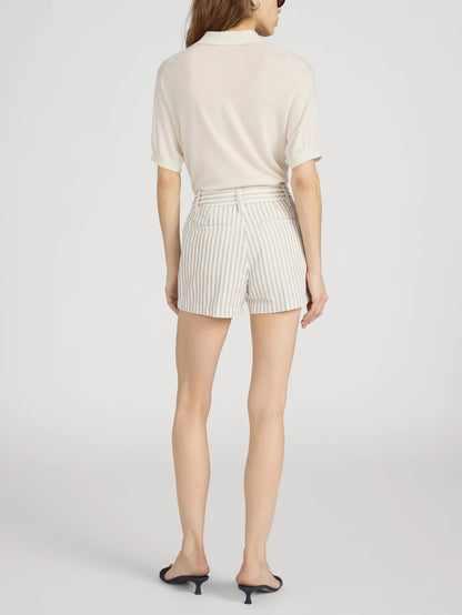 The Cruise Short in Flax Stripe