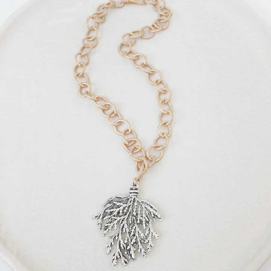 Single Link Coral Necklace