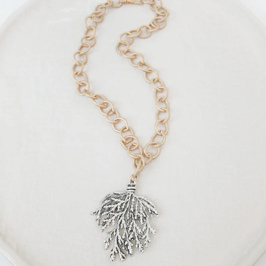 Single Link Coral Necklace