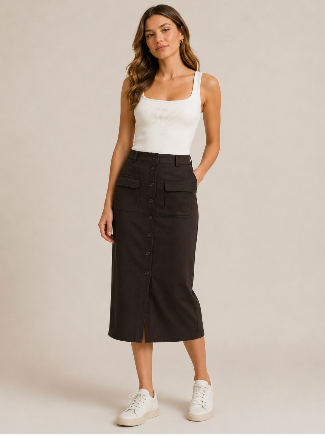 Astrid Nubuck Pencil Skirt