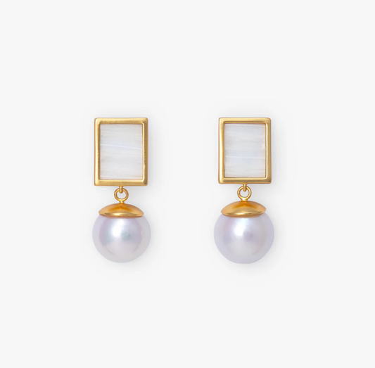 Brackish Vows Rectangle Pearl Drops