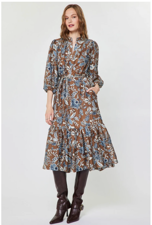 Current Air Stand Collar Midi Dress