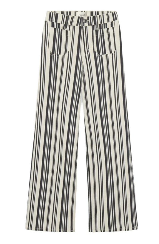 Le Slim Palazzo in Navy Stripe