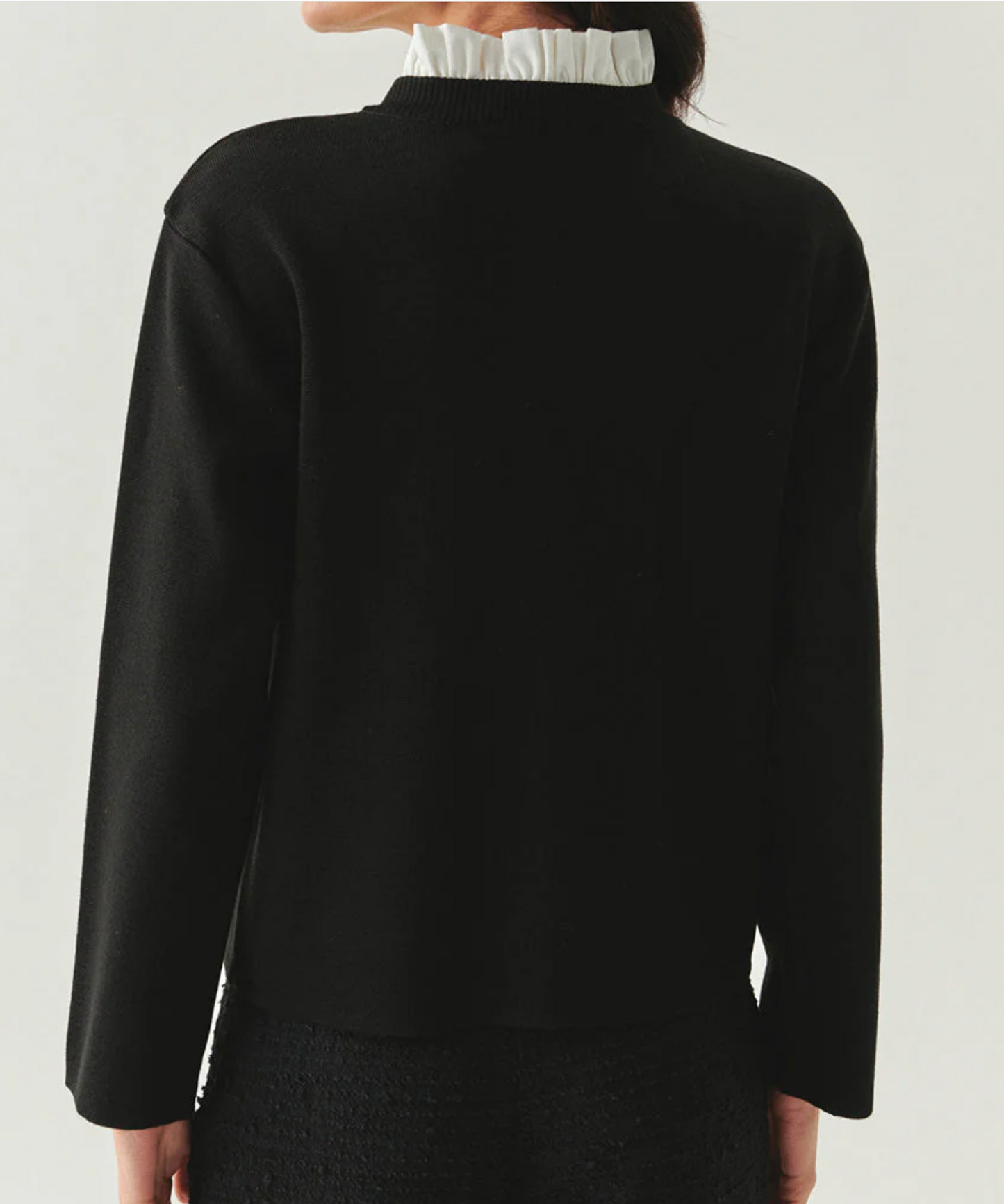 Kamilah Removable Collar Crew Neck Cardigan