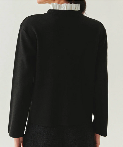 Kamilah Removable Collar Crew Neck Cardigan