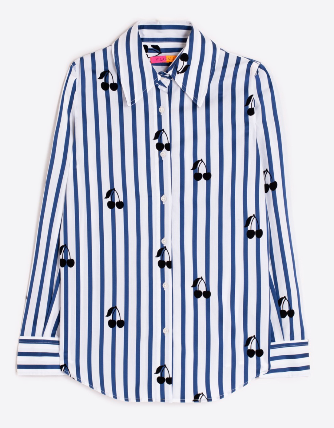 Shirt Mafalda Flocado Azul Rayas