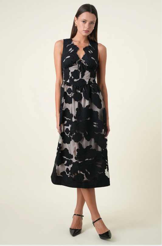 Adelyn Rae Sylvia Sleeveless Midi Dress