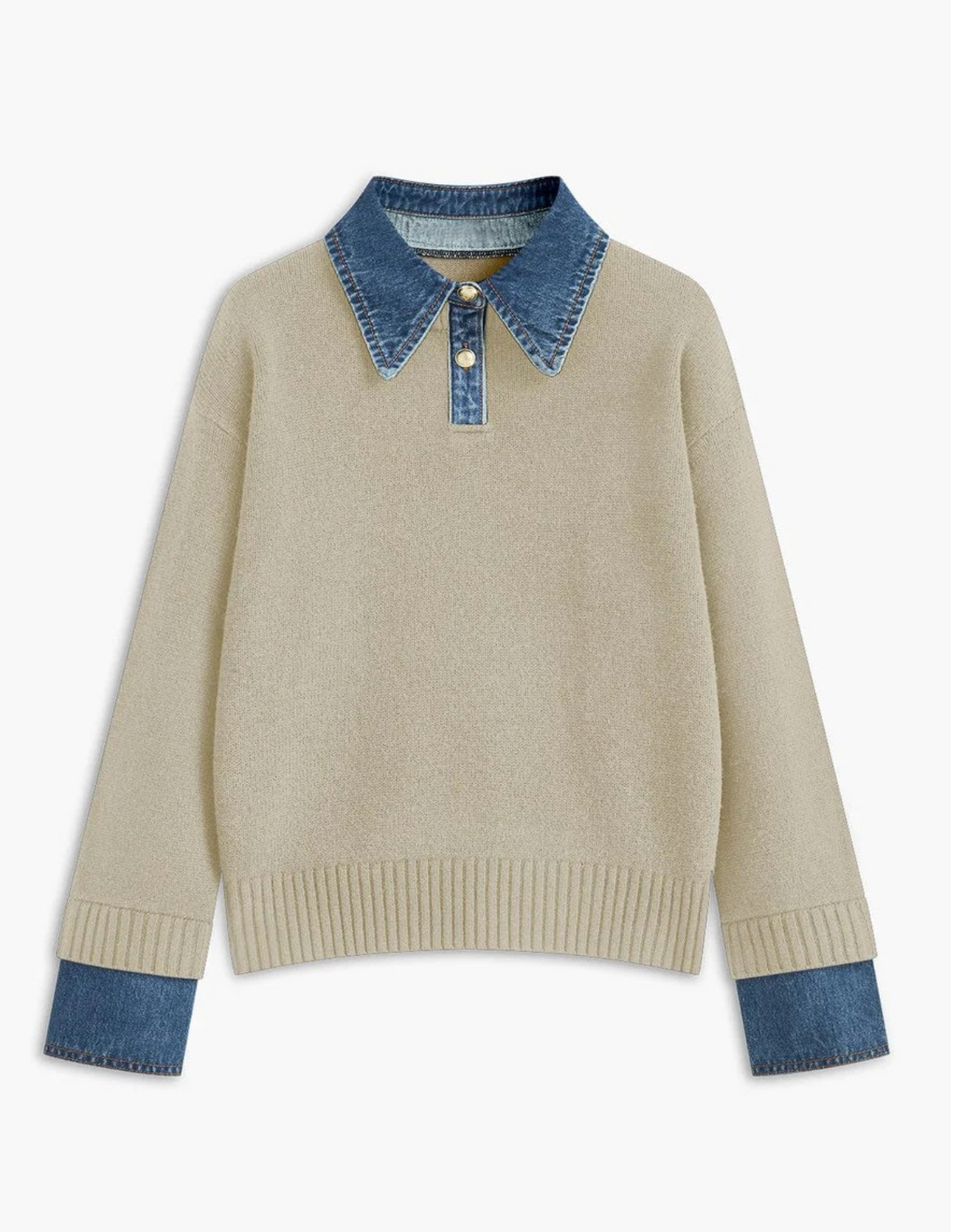 Karlie Denim Collar Sweater