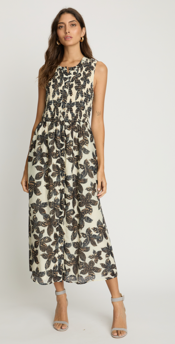 Mina Dress in Ink Press