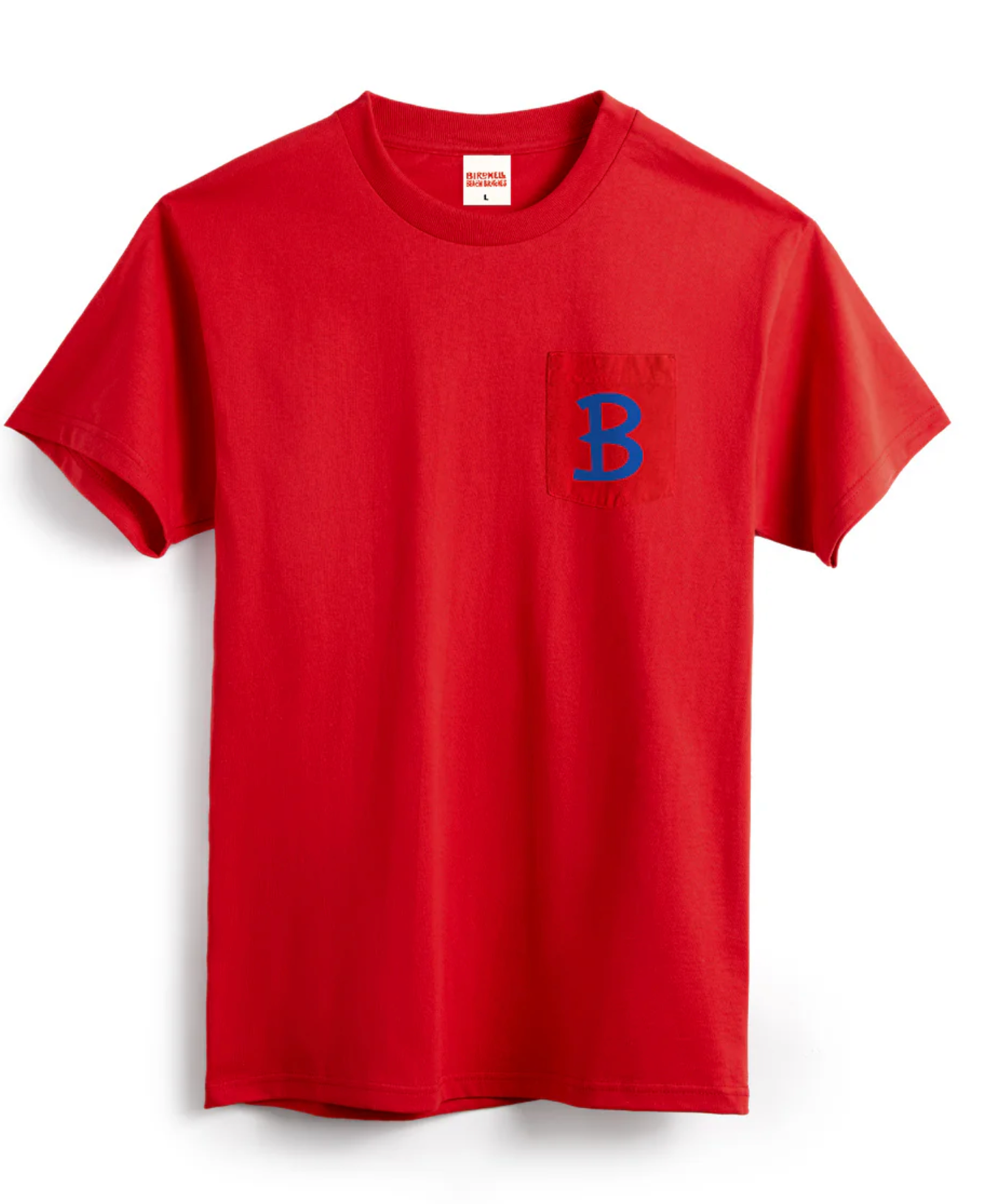 Script Pocket Tee in Tomato