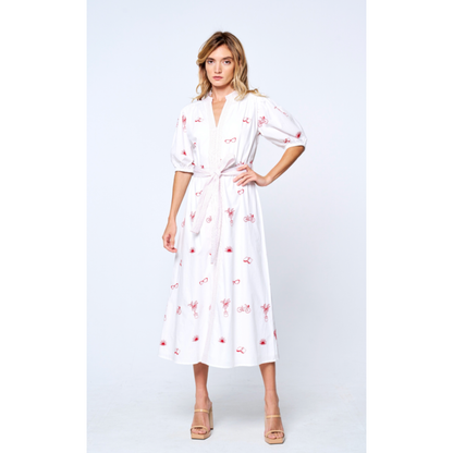 Embroidered Midi Dress
