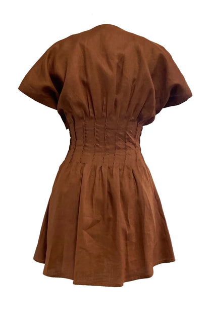 Chanelle Dress in Brown