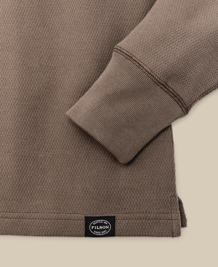 Waffle Knit Thermal Crewneck
