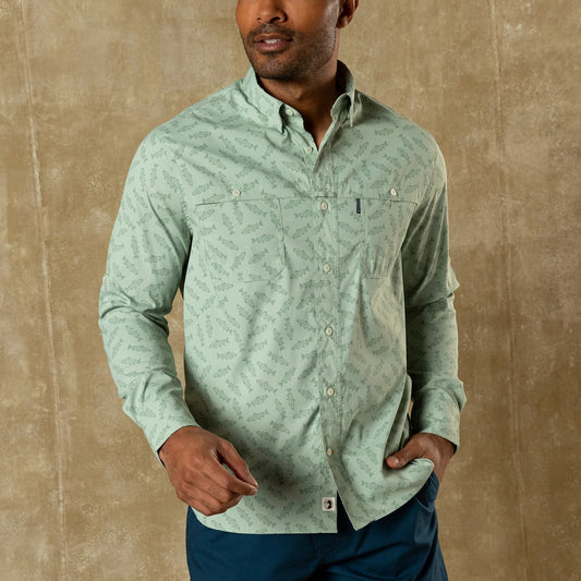 Performance Dobby Guide Shirt in Sage
