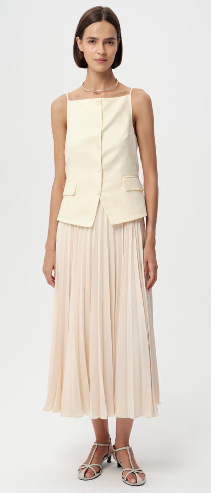Angeletta Midi Dress in Butter