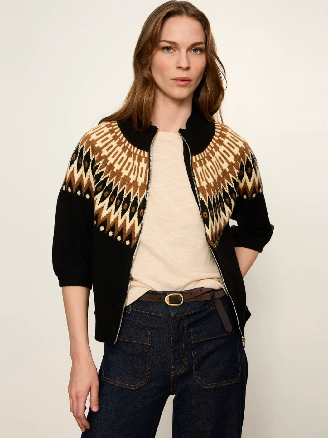 Sanctuary Fairisle Zip Up