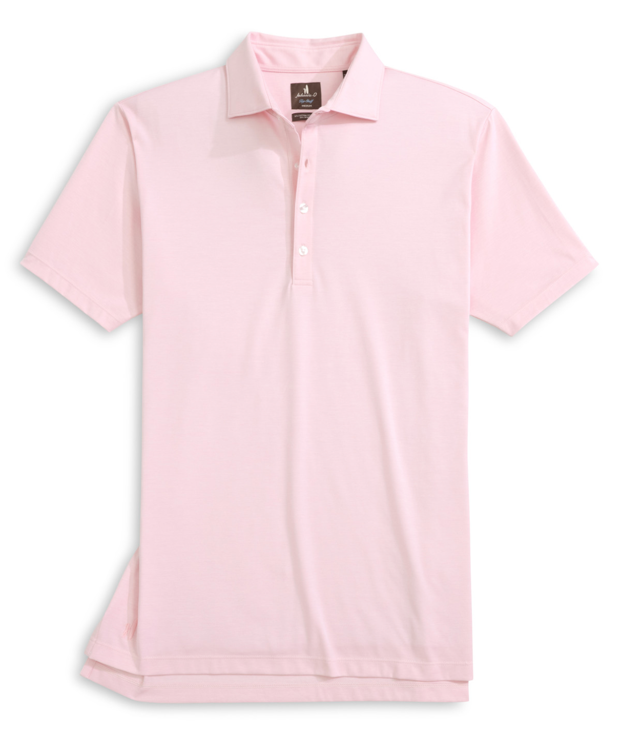 Fine Pique Knit 4-Button Polo-Elba Solid
