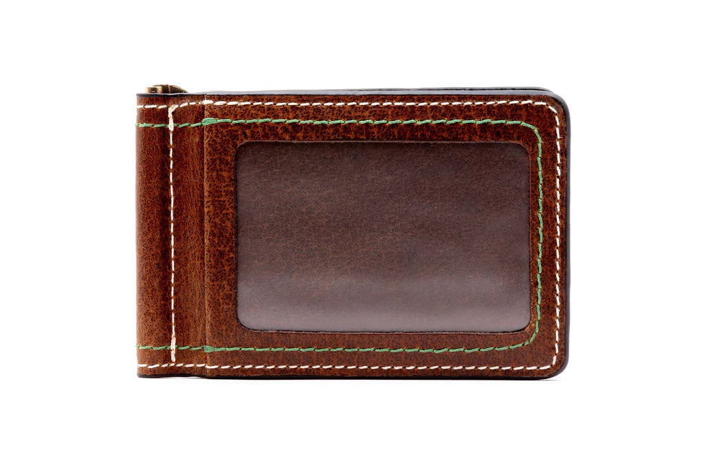 Bill Water Buffalo Credit Card Money Clip - Burnt Cedar