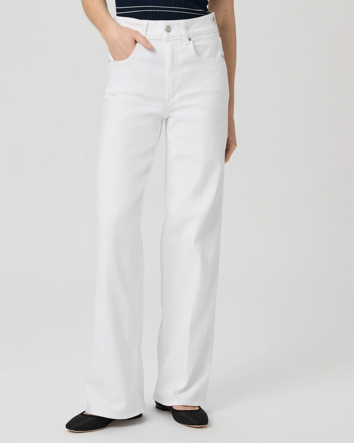 Sasha 32 Inch Wide Leg Jean in Crisp White