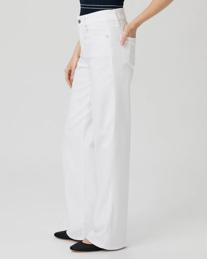 Sasha 32 Inch Wide Leg Jean in Crisp White