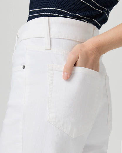 Sasha 32 Inch Wide Leg Jean in Crisp White