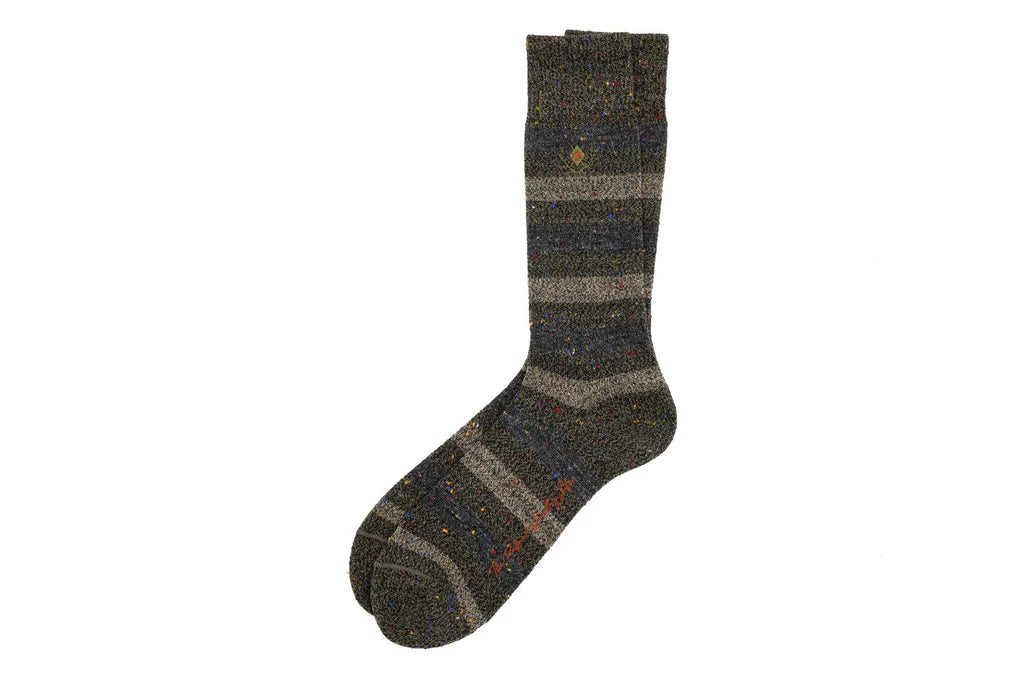 Stripe Andean Alpaca Yarn Socks